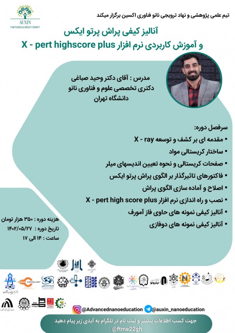 آنالیز کیفی پراش پرتو ایکس و آموزش کاربردی نرمافزار X-pert highscore plus